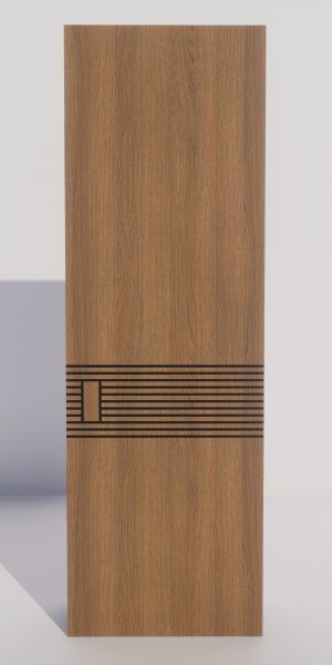 Customized fiberglass door from the Groove Series